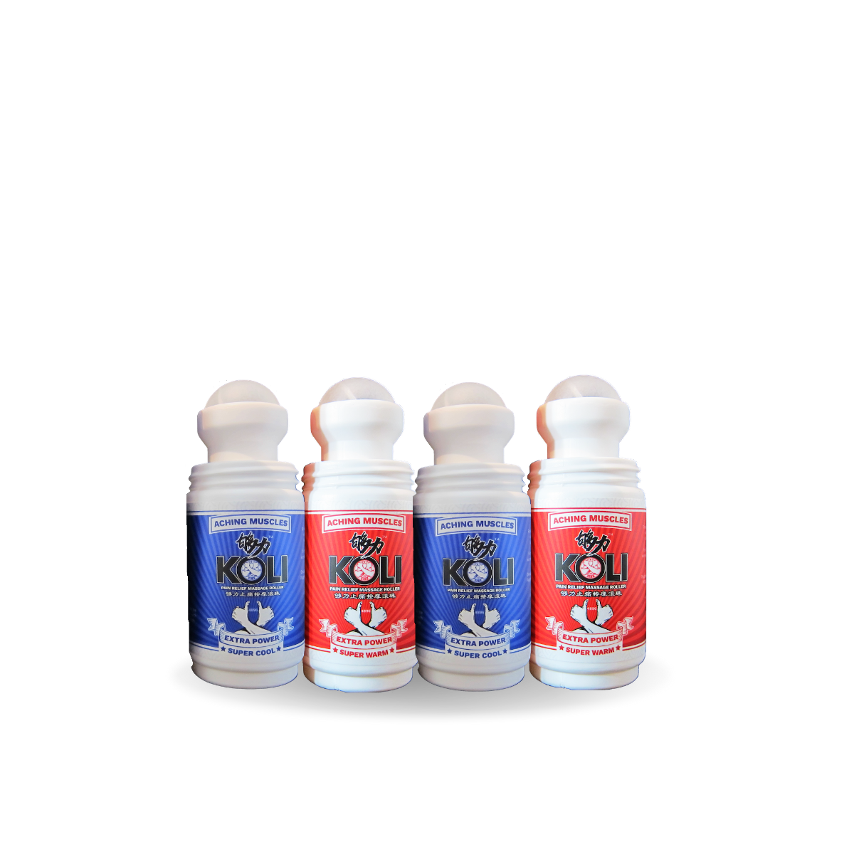 KOLI SUPER WARM + SUPER COOL Pain Relief Massage Roller - 60ml x 2 - KOLI CARES