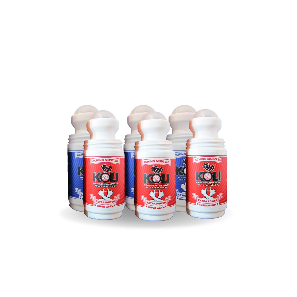 KOLI SUPER WARM + SUPER COOL Pain Relief Massage Roller - 60ml x 2 - KOLI CARES